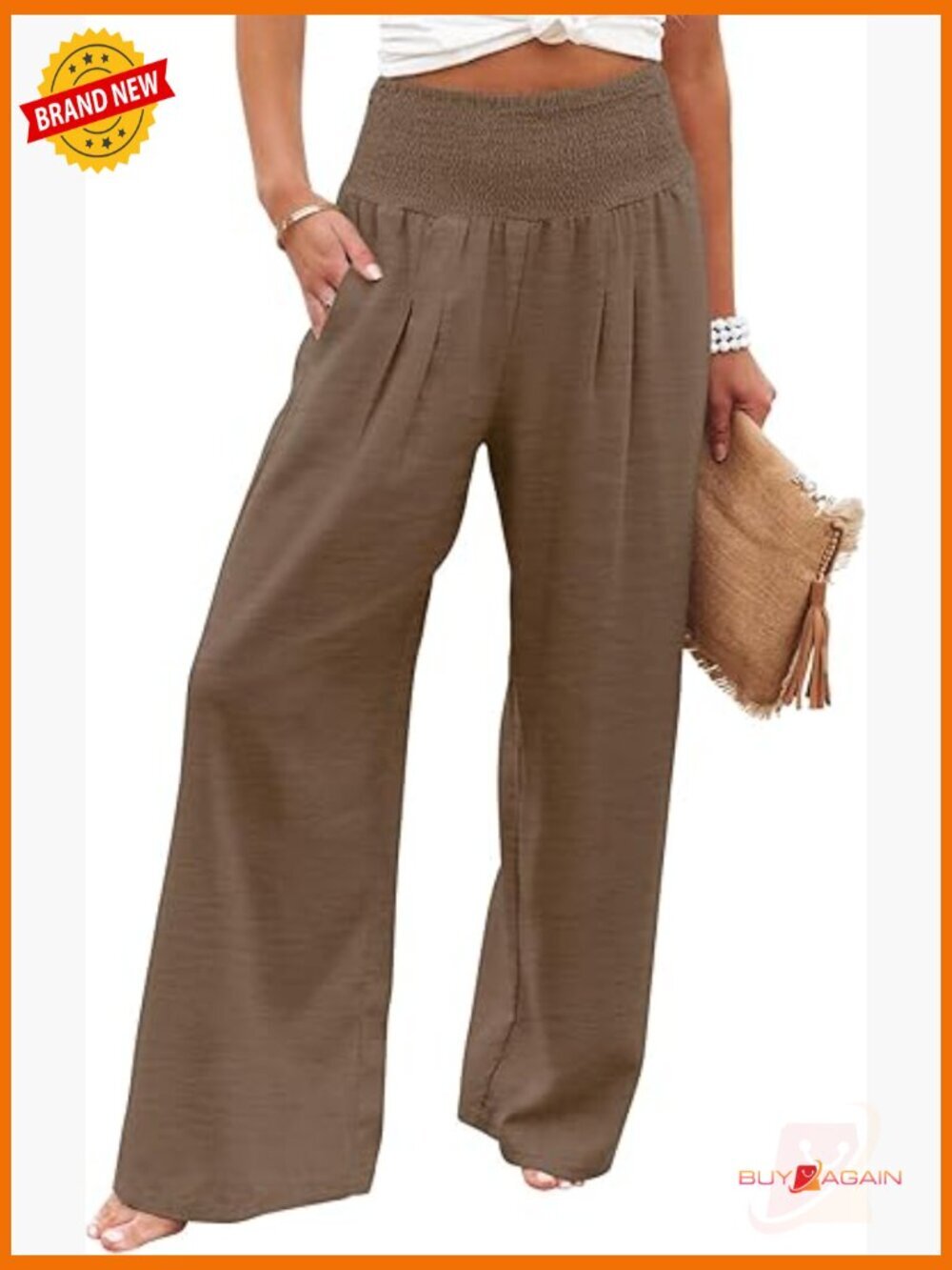 High Waisted Wide Leg Palazzo Pants with Pockets Lounge Comfort